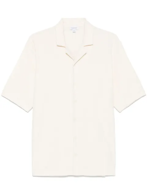 Sunspel camisa de toalla con cuello cubano