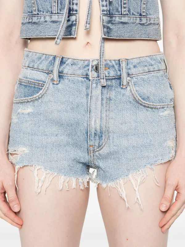 注文割引 Shorts Frayed Rhinestoned Wang Alexander | FARFETCH | Blue ギター