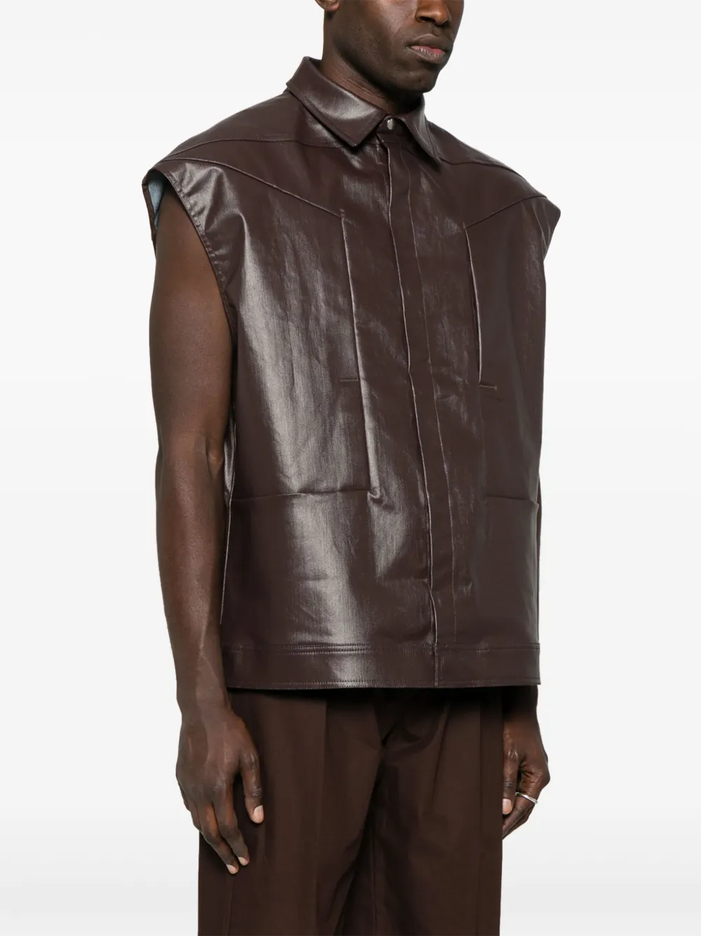 Rick Owens Jumbo gilet Bruin