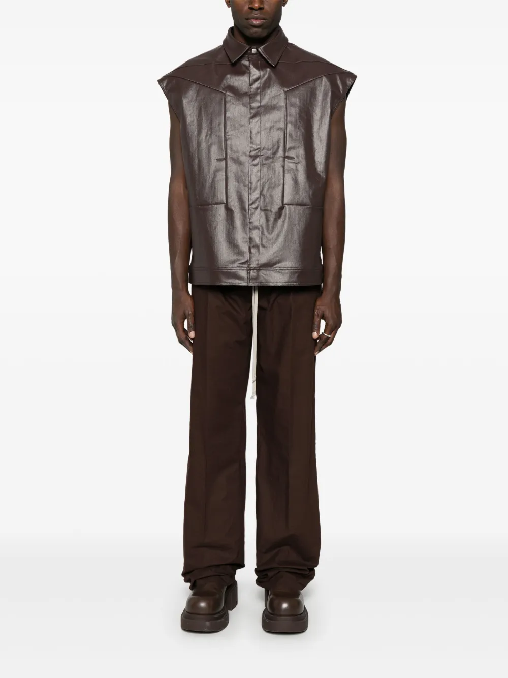 Rick Owens Jumbo gilet - Bruin