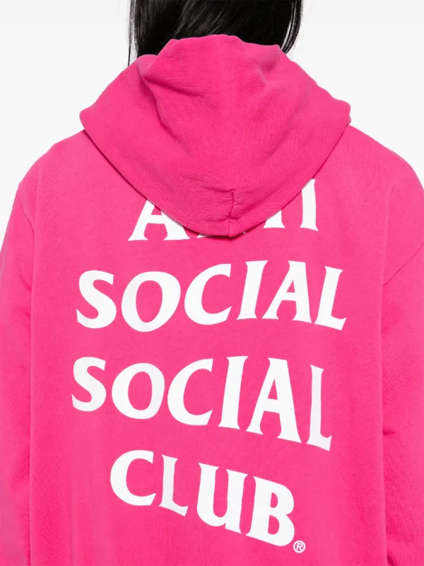 Anti Social Social Club logo-print Hoodie | Pink | FARFETCH