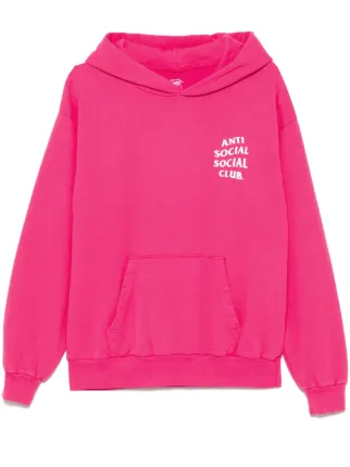 Anti Social Social Club logo-print Hoodie | Pink | FARFETCH