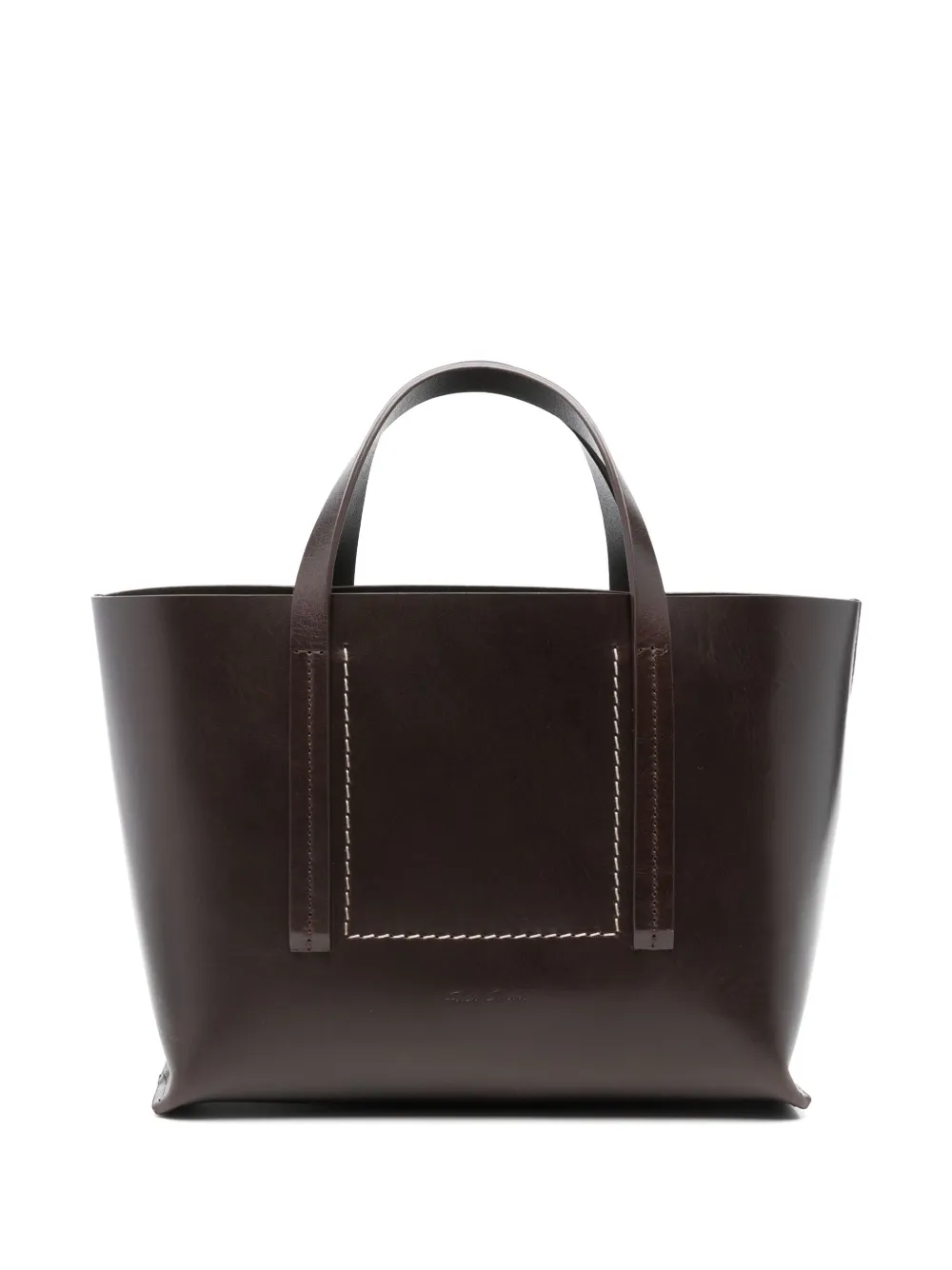 Rick Owens レザーハンドバッグ - ブラウン Rick Owens レザーハンドバッグ - ブラウン