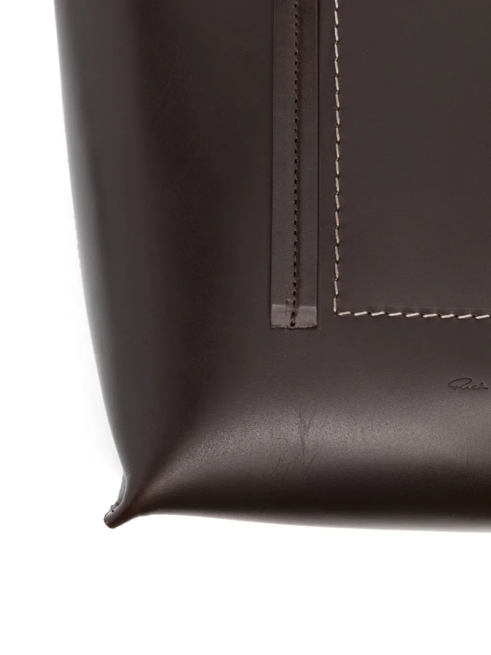 Rick Owens Kleine leren shopper Bruin