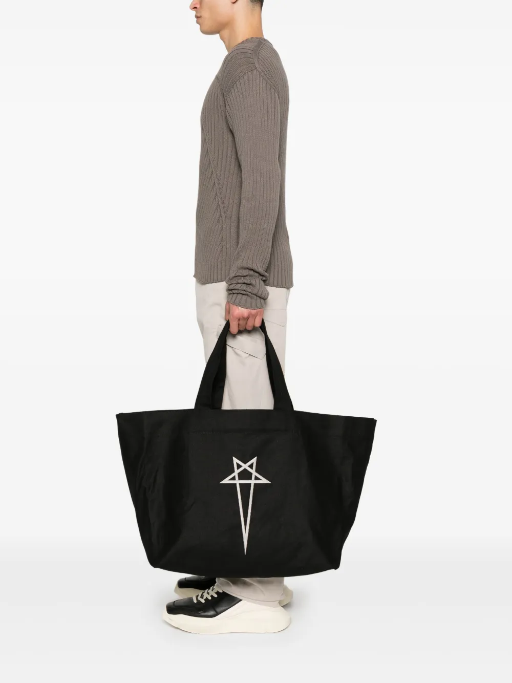 Rick Owens logo-embroidered tote bag | Men | Image 2