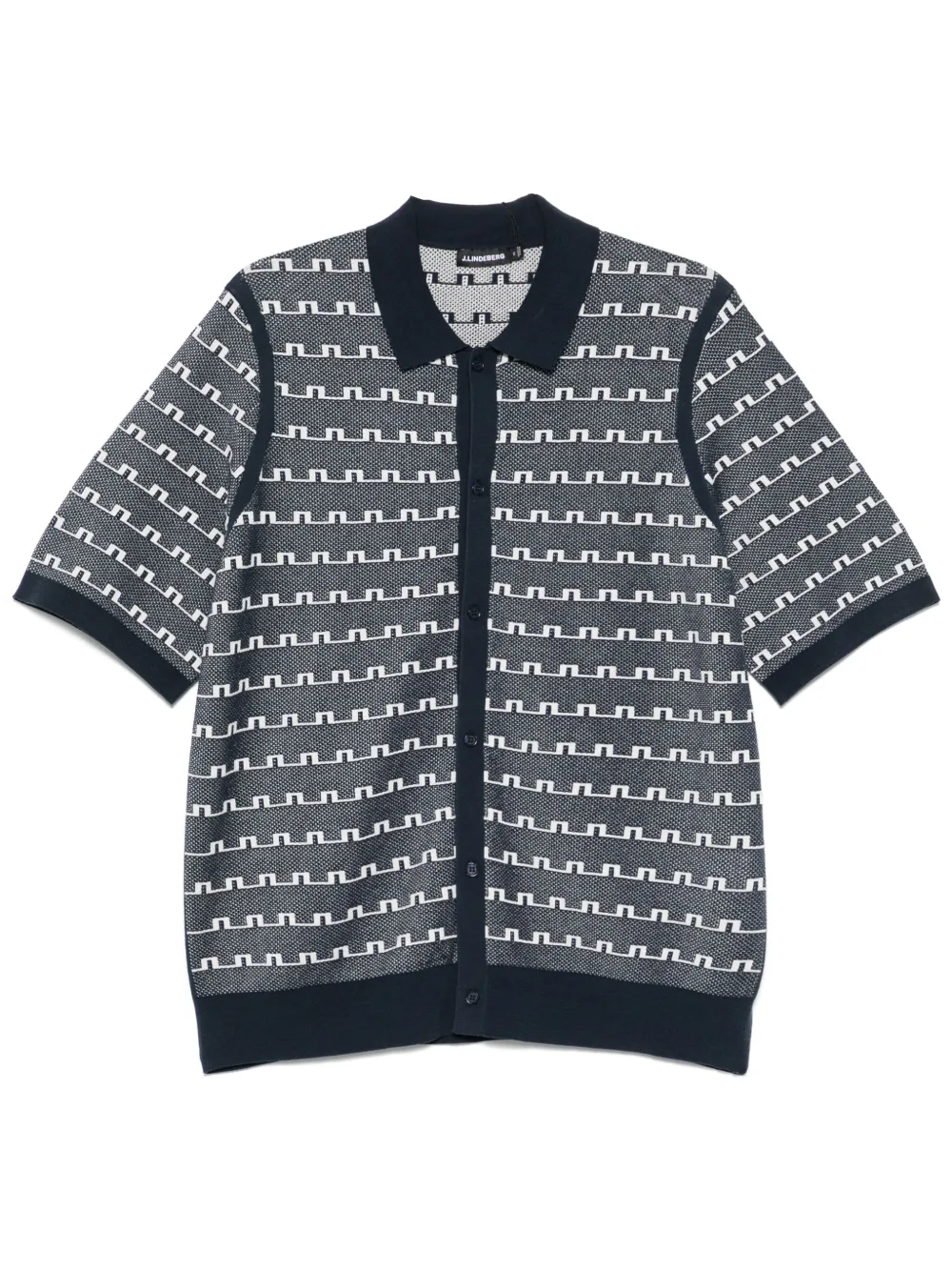 J. LINDEBERG ROLANDO LOGO JACQUARD SHIRT