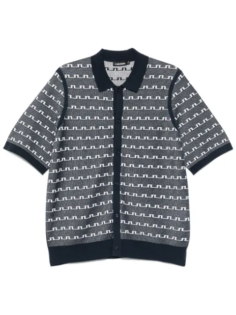 J.Lindeberg Rolando logo jacquard shirt