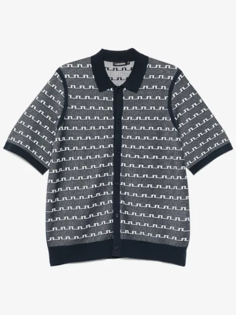 J.Lindeberg Rolando logo jacquard shirt