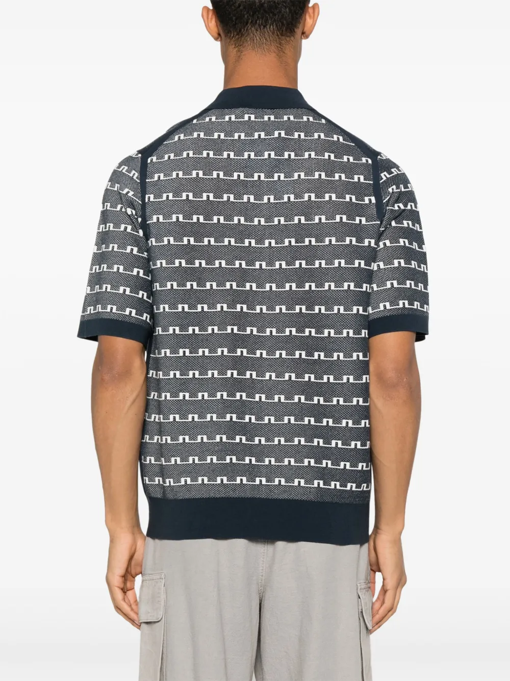 J. LINDEBERG ROLANDO LOGO JACQUARD SHIRT