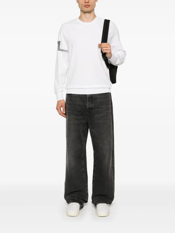 J.LINDEBERG ホワイト/レッド セーター S J.LINDEBERG ホワイト/レッド