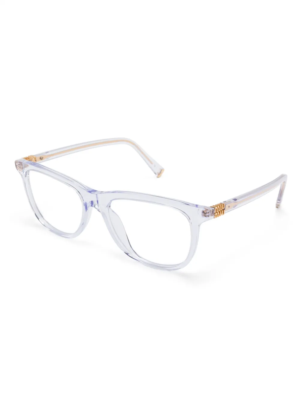 Miu Miu Eyewear logo-lettering glasses - Wit