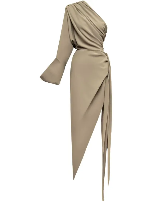 Robe longue à design asymétrique - Aleksandre Akhalkatsishvili - Modalova