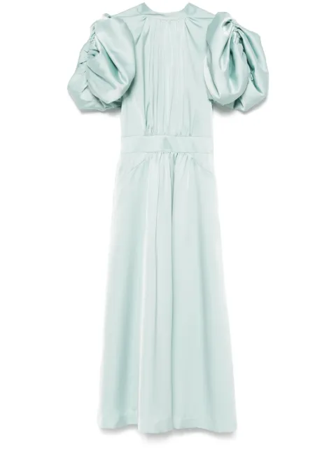 ROTATE BIRGER CHRISTENSEN puff-sleeve satin midi dress