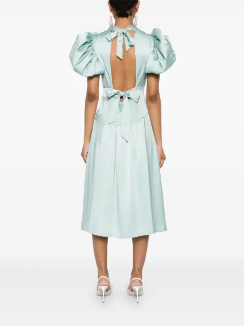 ROTATE BIRGER CHRISTENSEN puff-sleeve satin midi dress 113952305 - 3
