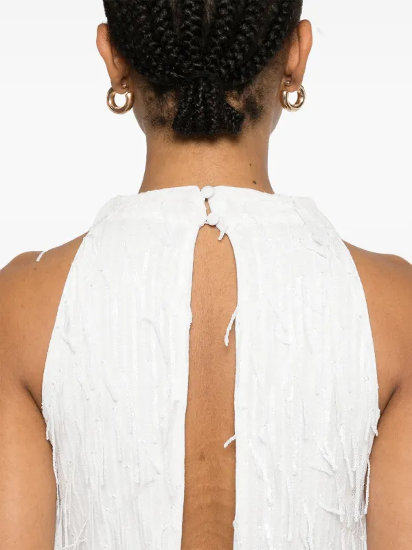 ROTATE BIRGER CHRISTENSEN Halterneck Maxi Dress | White