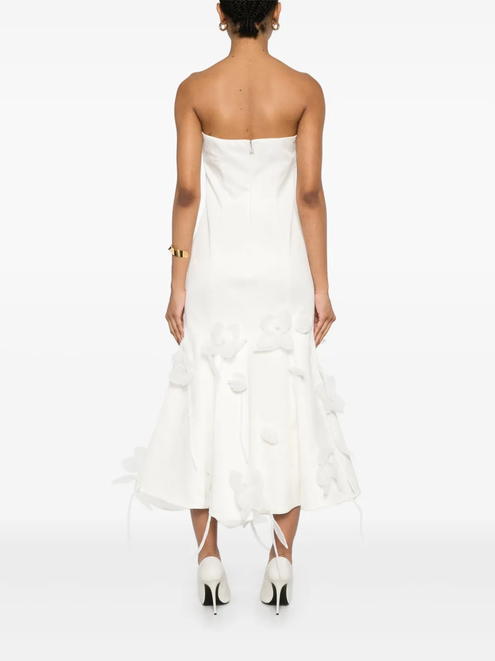Rotate Birger Christensen Lily Midi Dress In 中性色