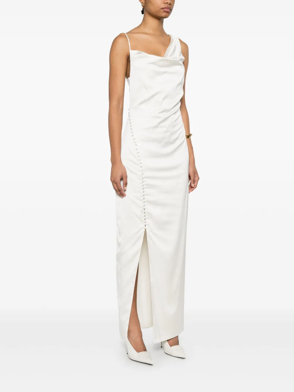 ROTATE BIRGER CHRISTENSEN Gedrapeerde jurk Beige