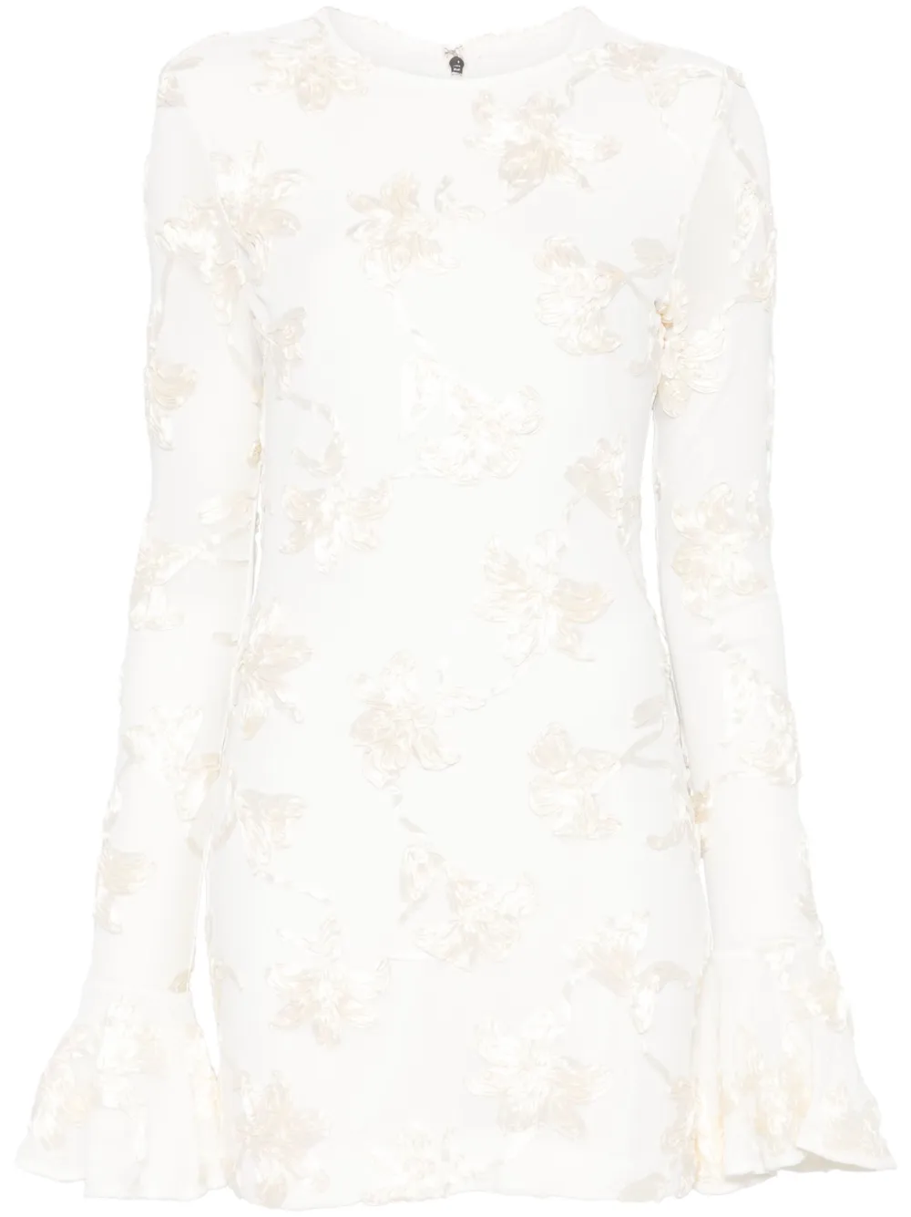 Image 1 of ROTATE BIRGER CHRISTENSEN flower-mesh mini dress