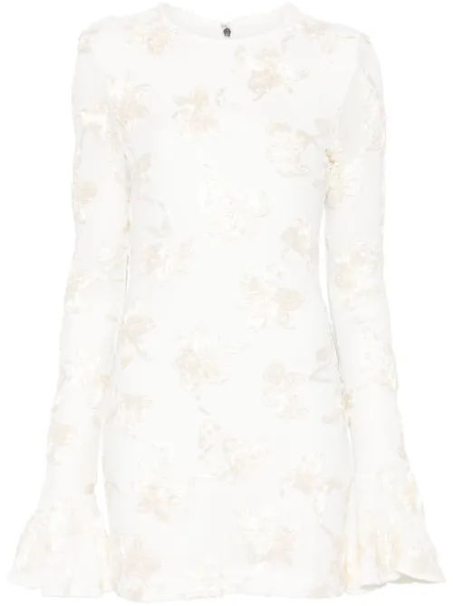 Robe courte à fleurs en résille - ROTATE BIRGER CHRISTENSEN - Modalova