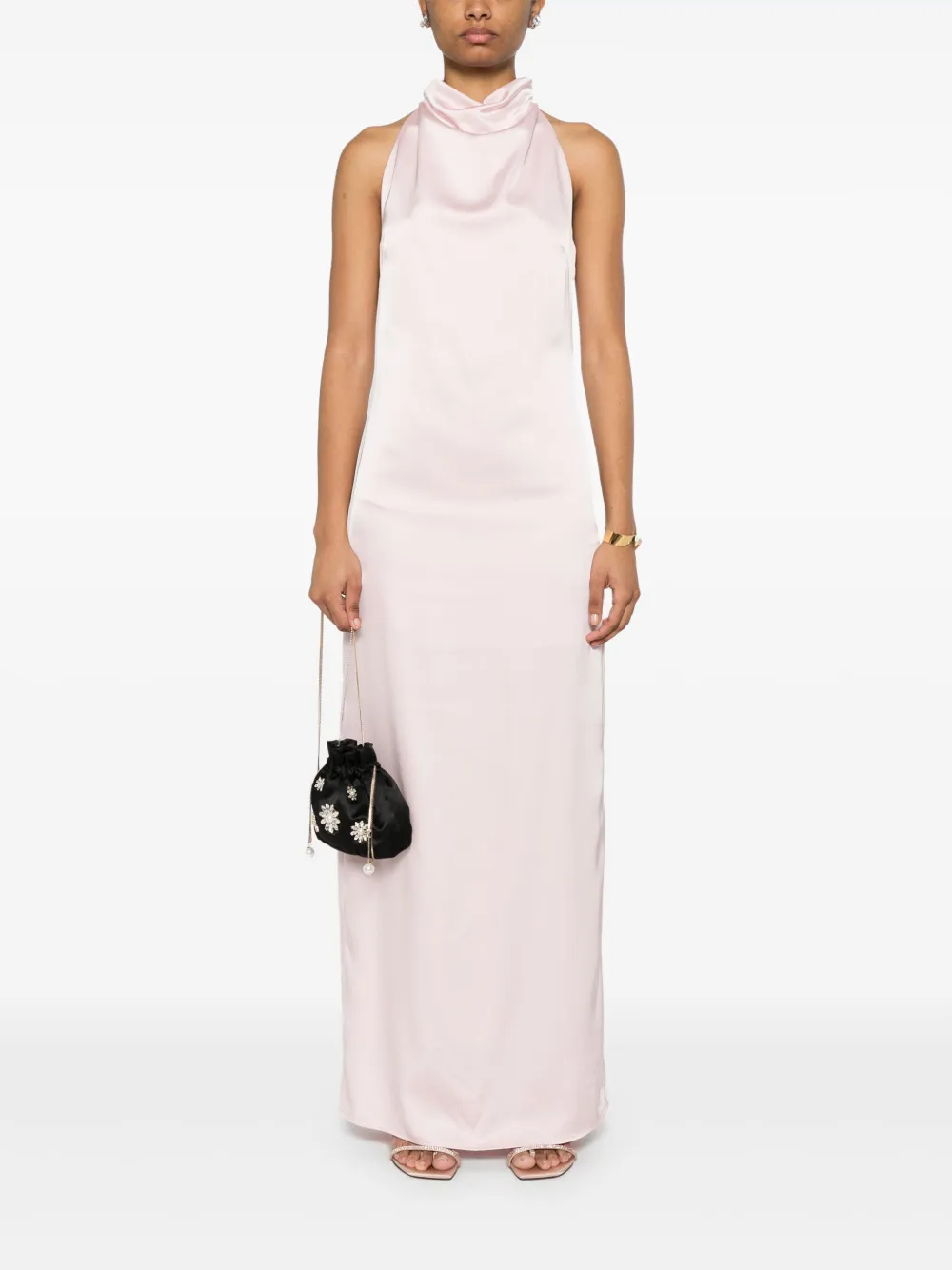 ROTATE BIRGER CHRISTENSEN satin halterneck dress - Roze