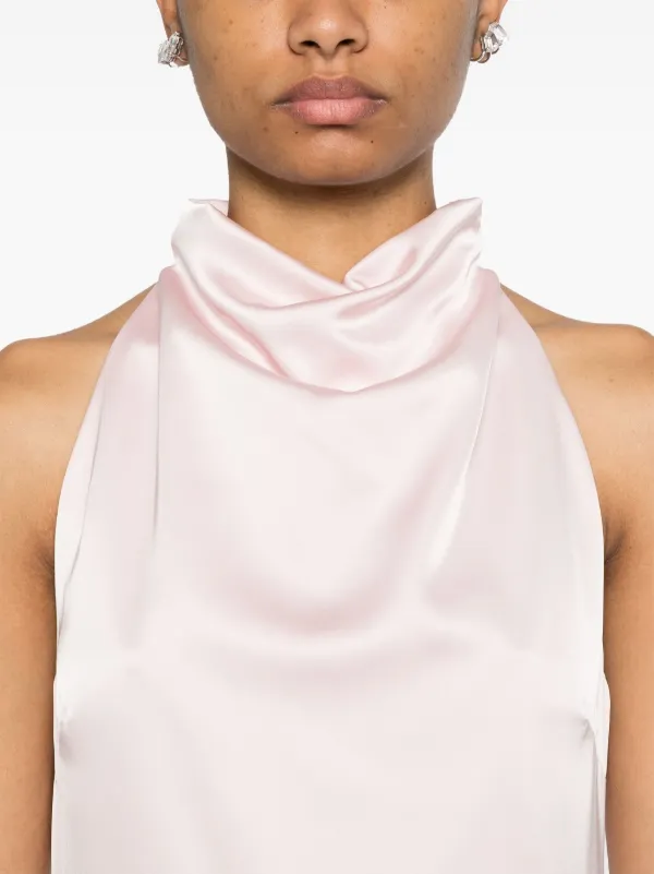 ROTATE BIRGER CHRISTENSEN ホルターネック サテンドレス