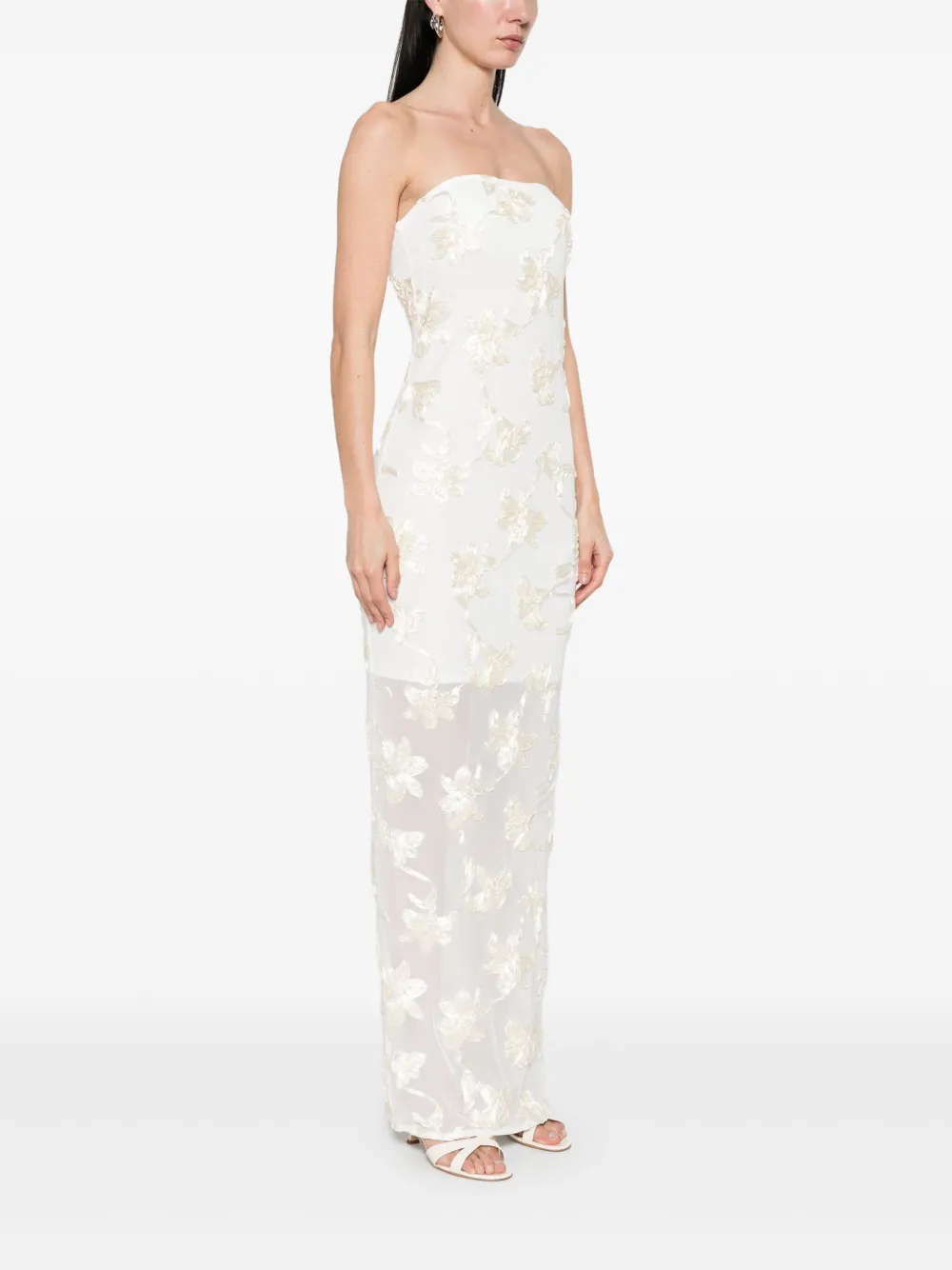 ROTATE BIRGER CHRISTENSEN Tulen maxi-jurk Wit
