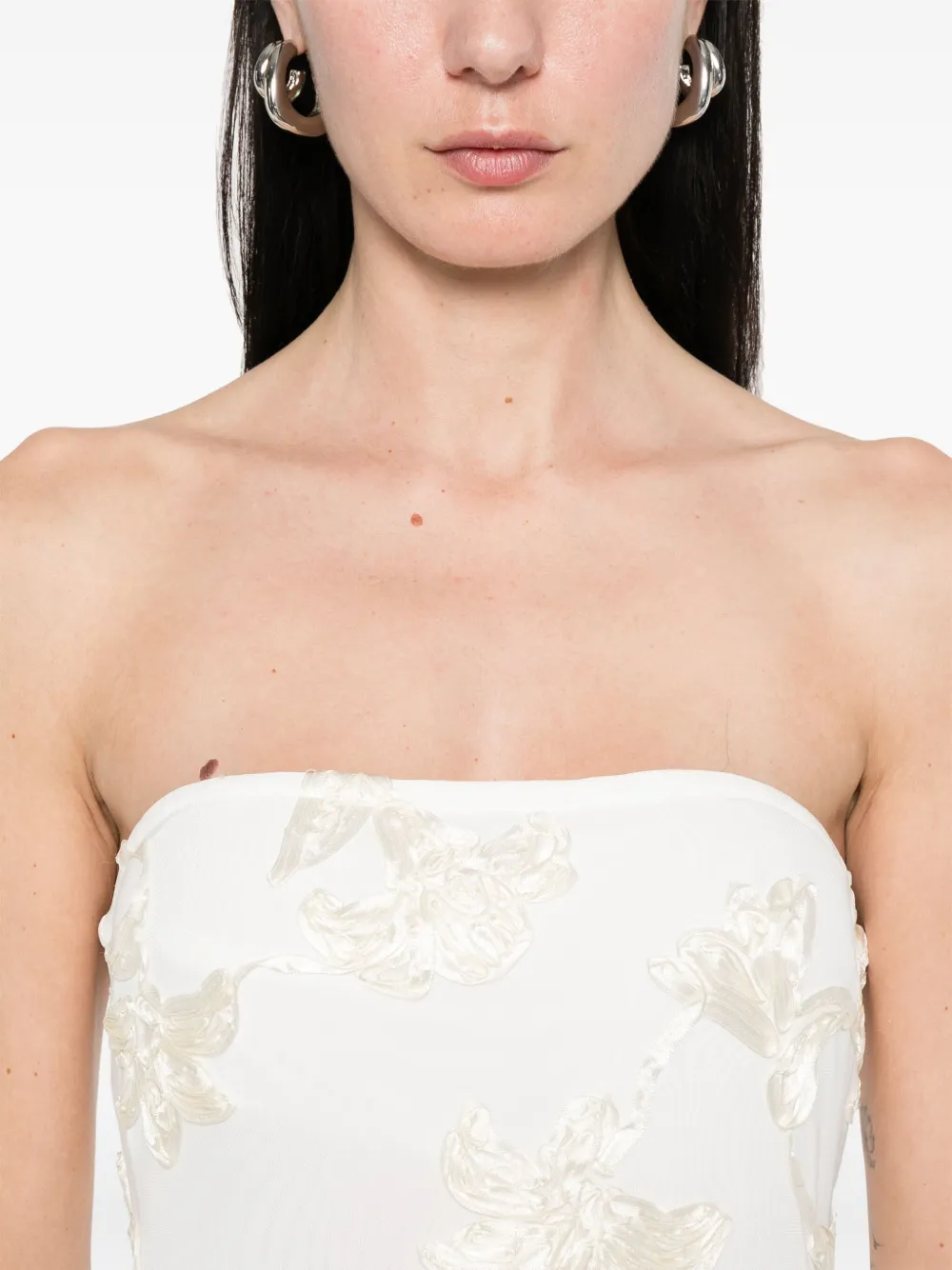 ROTATE BIRGER CHRISTENSEN Tulen maxi-jurk Wit