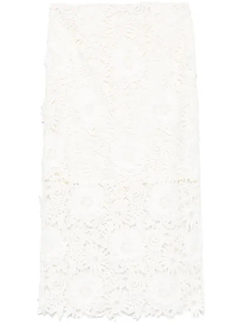 ROTATE BIRGER CHRISTENSEN 3D lace pencil skirt