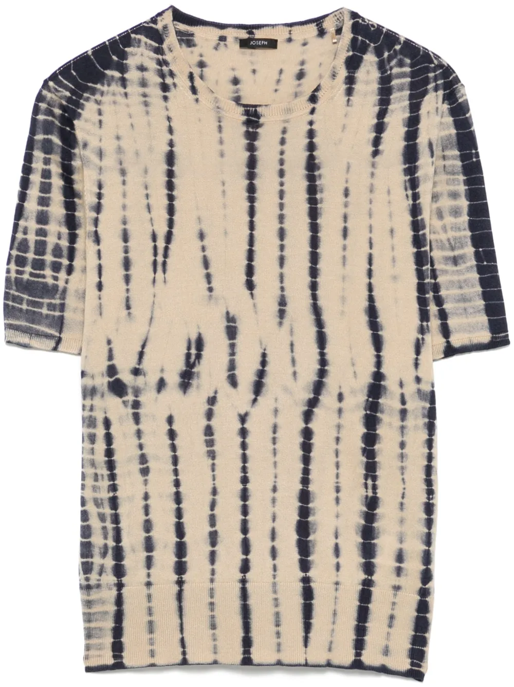 JOSEPH Gebreide T-shirt met tie-dye print Beige