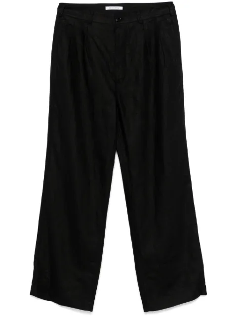 Sunflower pleated linen trousers