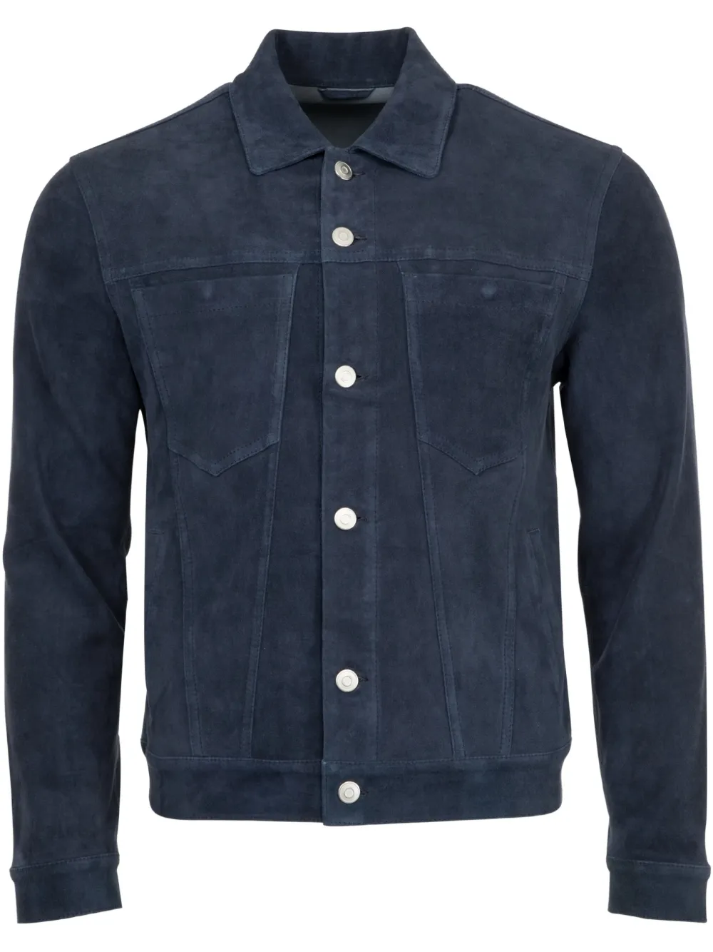 Giorgio Brato Suède shirtjack Blauw