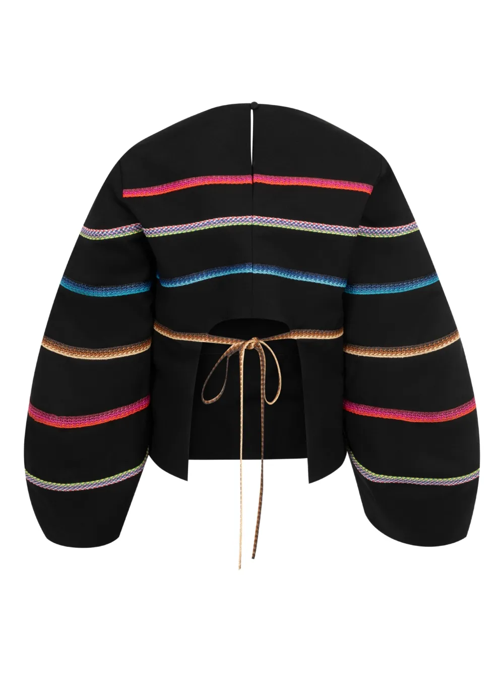  Rosie Assoulin Triped Raffia Jumper - Black 