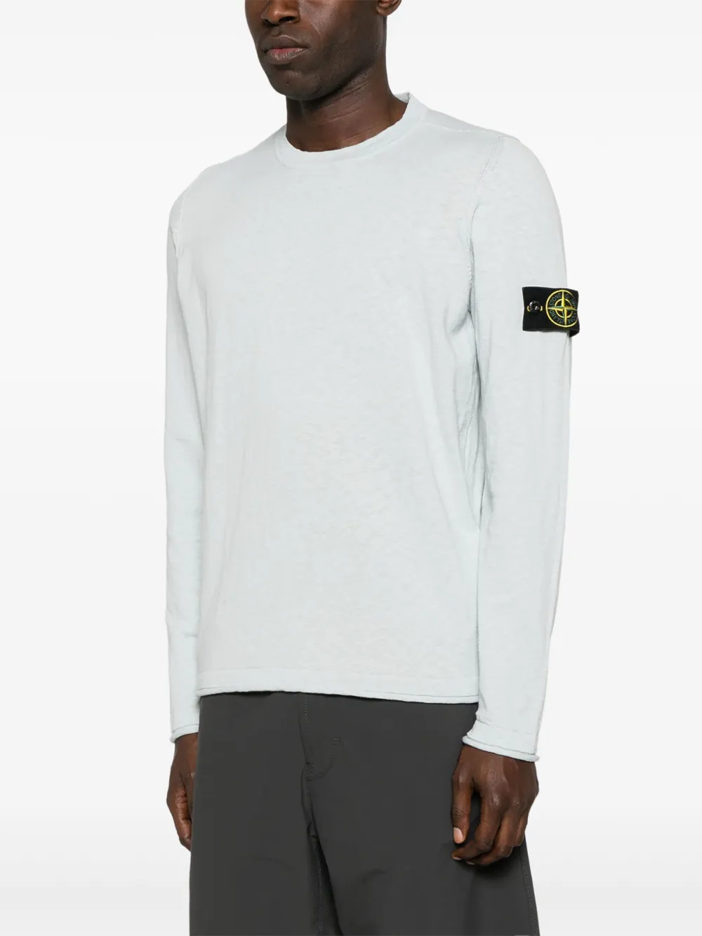 Stone Island Sweatshirt With Detachable Patch In 蓝色