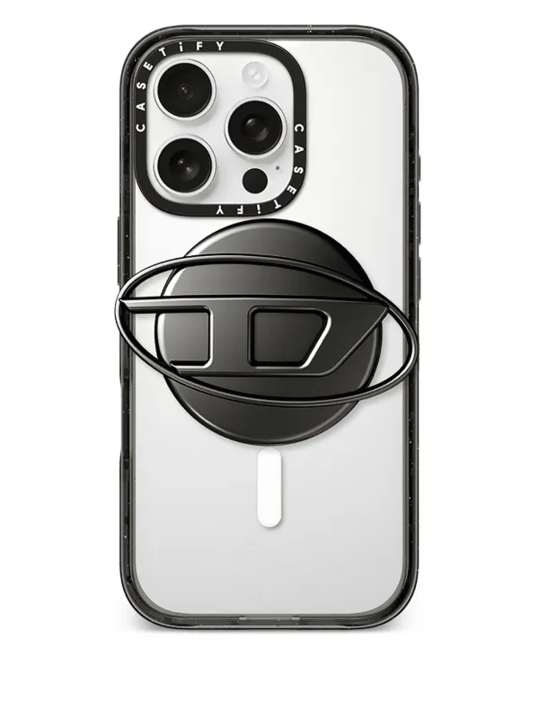 Diesel x CASETiFY logo-plaque Phone Grip Stand | Grey | FARFETCH