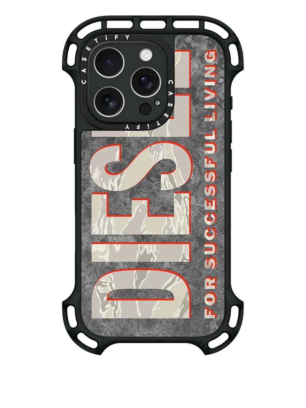 Diesel x CASETiFY Cover sagomata per iPhone 16 Pro - Marrone