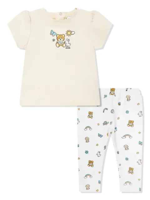 Moschino Kids Teddy bear-print leggings (set of two)