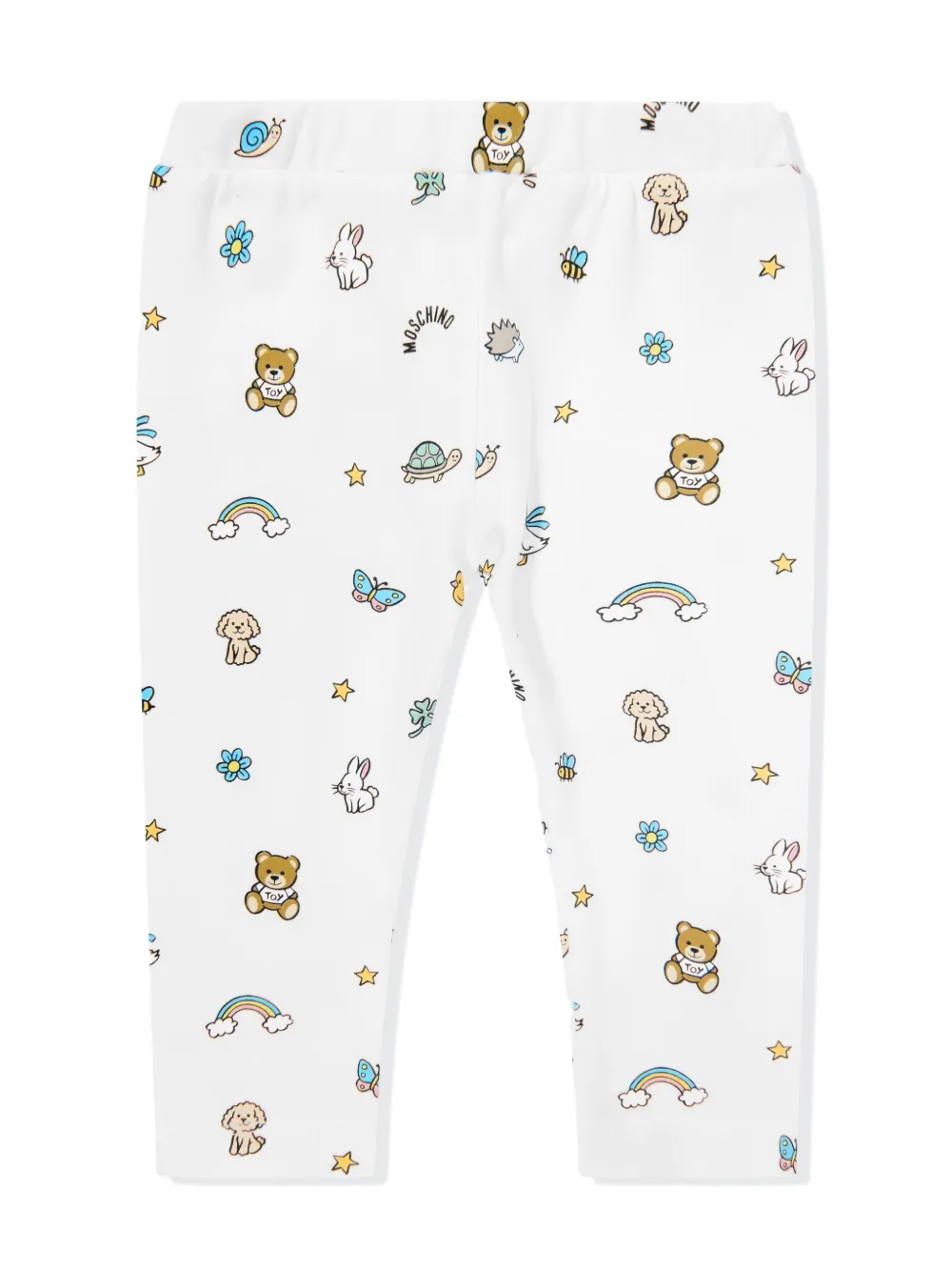 Moschino Kids Top en legging met Teddy Bear-print Wit