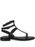 Ash leather sandals - Black