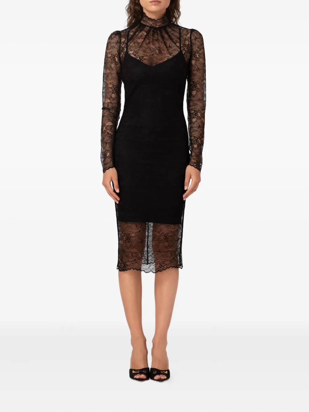Murmur robe mi-longue Mist | noir | Image 1