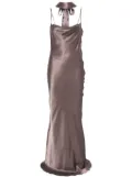 MANURI Vivie silk gown - Grey