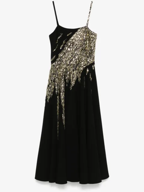 Loulou bead-embellished midi dress