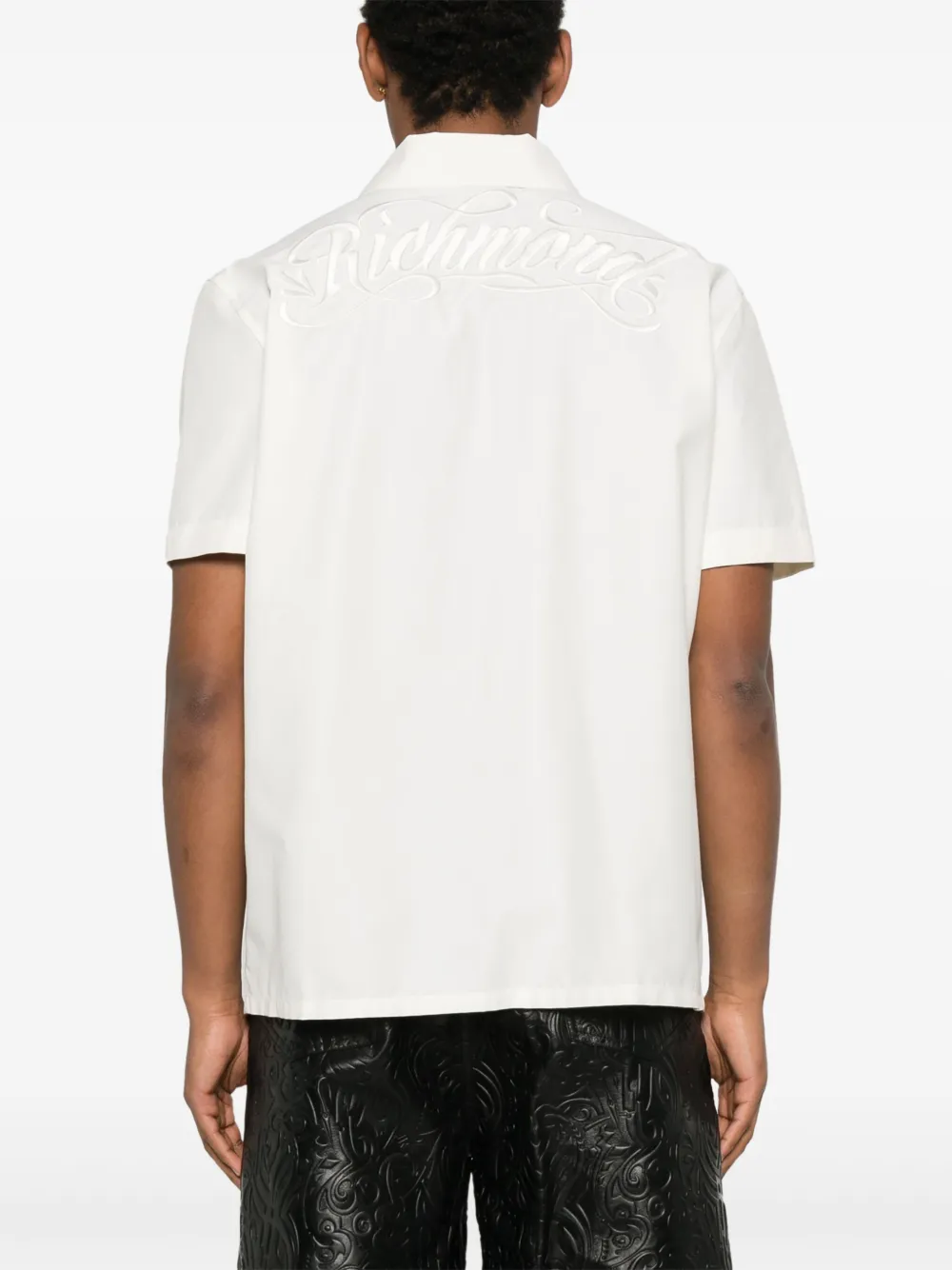John Richmond Overhemd met geborduurd logo Beige