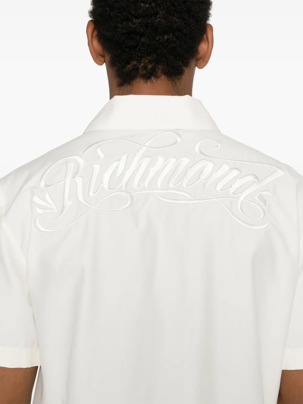 John Richmond Overhemd met geborduurd logo Beige