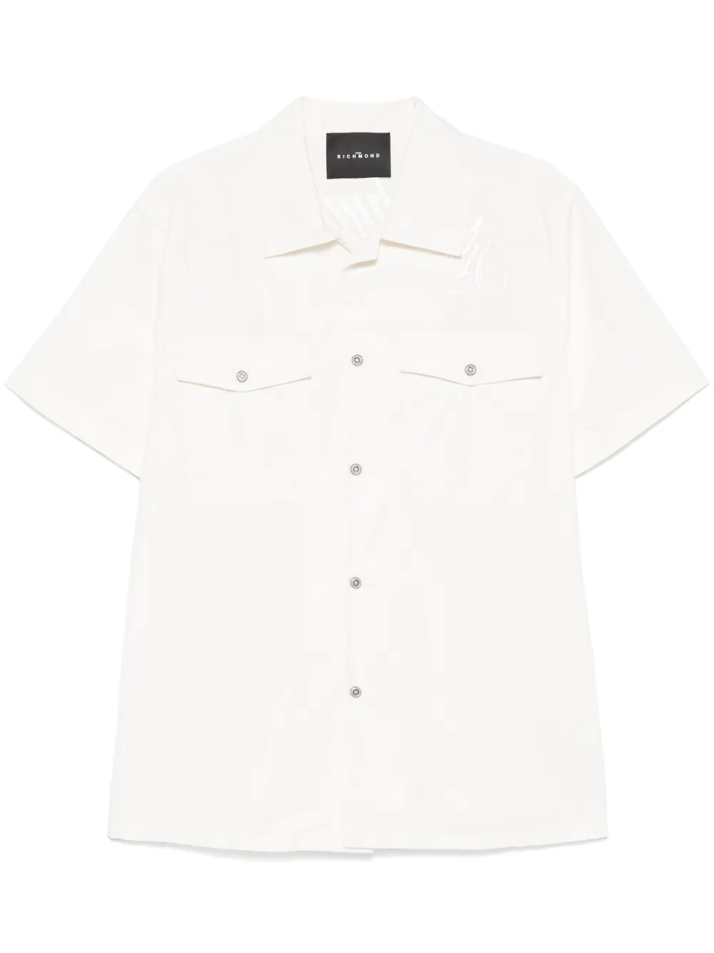 John Richmond Overhemd met geborduurd logo Beige