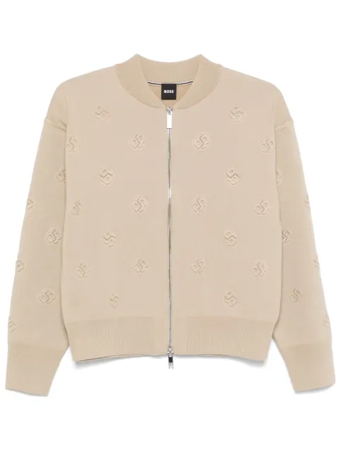 BOSS logo-embossed cardigan