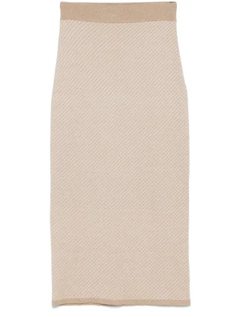 FENDI falda midi con motivo FF