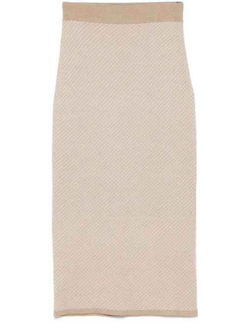 Jupe mi-longue à motif monogrammé - FENDI - Modalova