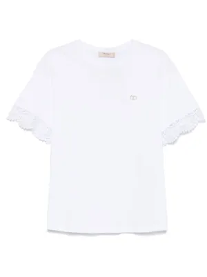 新品ツインセット　Tシャツ(カットソー)　白×赤 #S　TWIN-SET ツインセット Tシャツ(カットソー) 白×赤 #S TWIN-SET