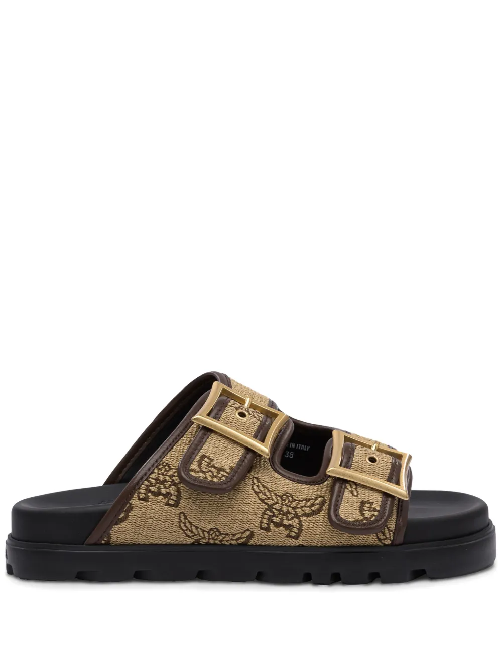 MCM Slippers met monogram-print Bruin