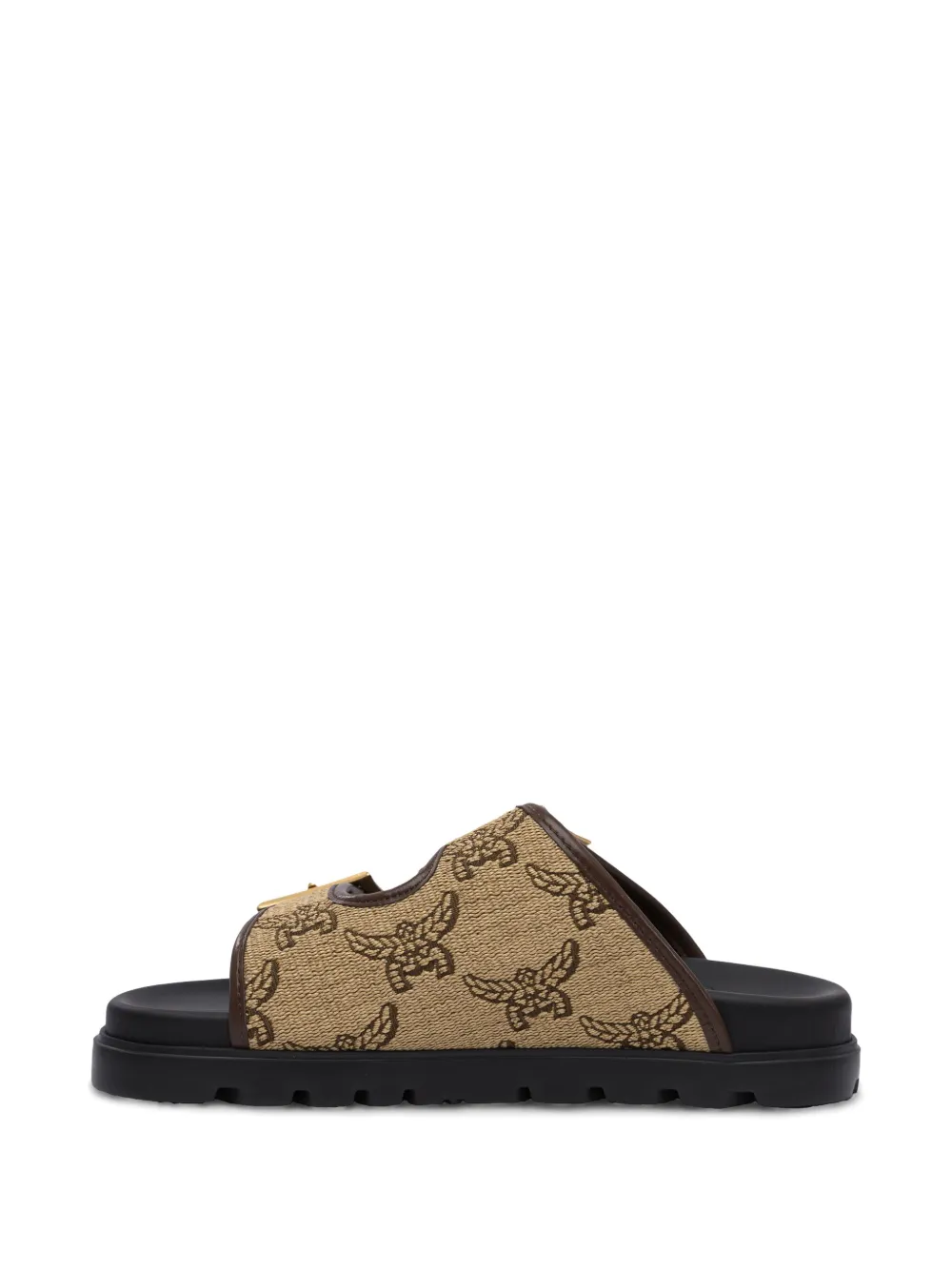 MCM Slippers met monogram-print Bruin